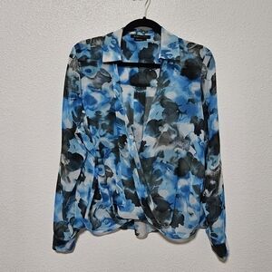 BCBGMAXAZRIA faux wrap style top size large
